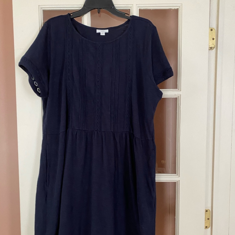 J. Jill eyelet detail dress with pockets